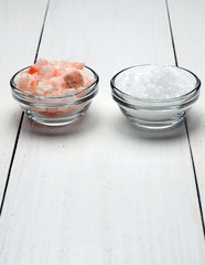 Himalayan pink salt, and sea salt