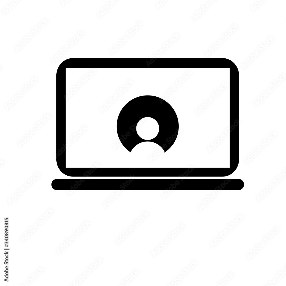 Wall mural Laptop And Connection Icon Vector Design Template