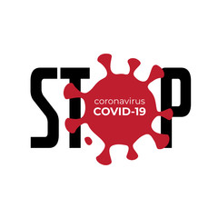 Stop coronavirus covid-19. The concept of virus protection, prevention. Infographic element, icon. Logo, symbol, sign. vector illustration