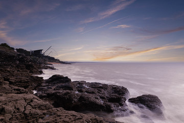 sunset on the coast