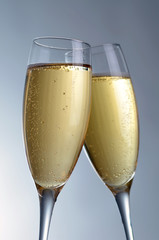 Elegant champagne glasses