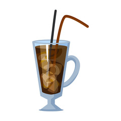 Summer cocktail vector icon.Cartoon vector icon isolated on white background summer cocktail.