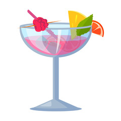 Summer cocktail vector icon.Cartoon vector icon isolated on white background summer cocktail.