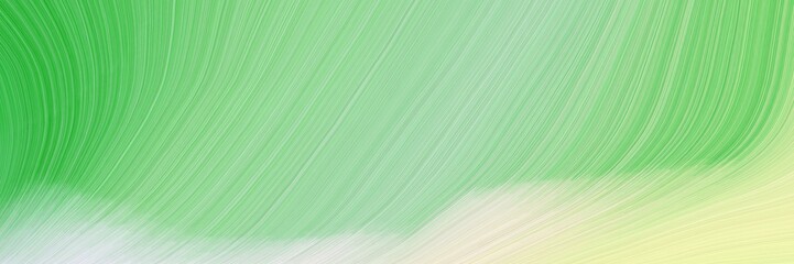 horizontal banner with waves. contemporary waves illustration with light green, tea green and lime green color