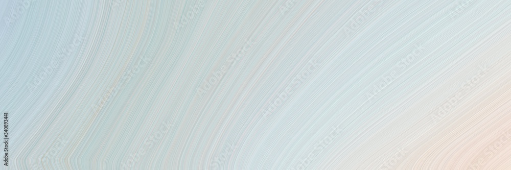 Poster horizontal background banner with light gray, linen and lavender color. modern soft curvy waves back