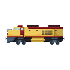 Locomotive vector icon.Cartoon vector icon isolated on white background locomotive.