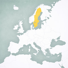 Map of Europe - Sweden