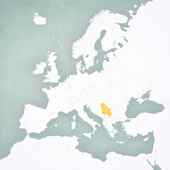 Map of Europe - Serbia