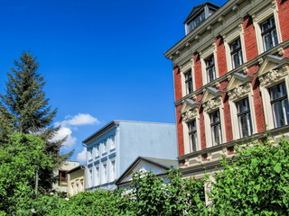 berlin, deutschland - sanierte altbauten in friedrichshagen