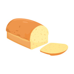 Bread vector icon.Cartoon vector icon isolated on white background bread.