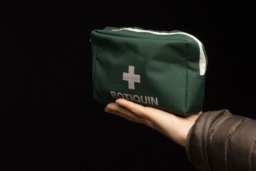Naklejka premium first aid kit, green first aid kit