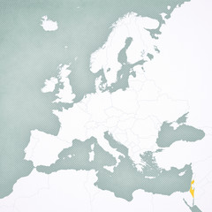 Obraz premium Map of Europe - Israel