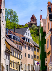 Obraz premium historic facades in Landshut - bavaria