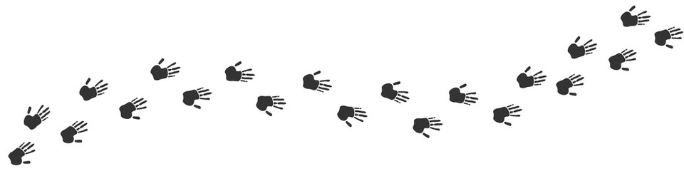 Hand prints vector illustration