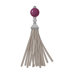 Tassel brush vector icon.Cartoon vector icon isolated on white background tassel brush.