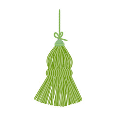 Tassel brush vector icon.Cartoon vector icon isolated on white background tassel brush.