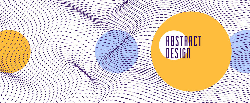 Dots mesh grid particles flow abstract vector background, modern trendy style dotted rhythmic abstraction, science and technology theme illustration.