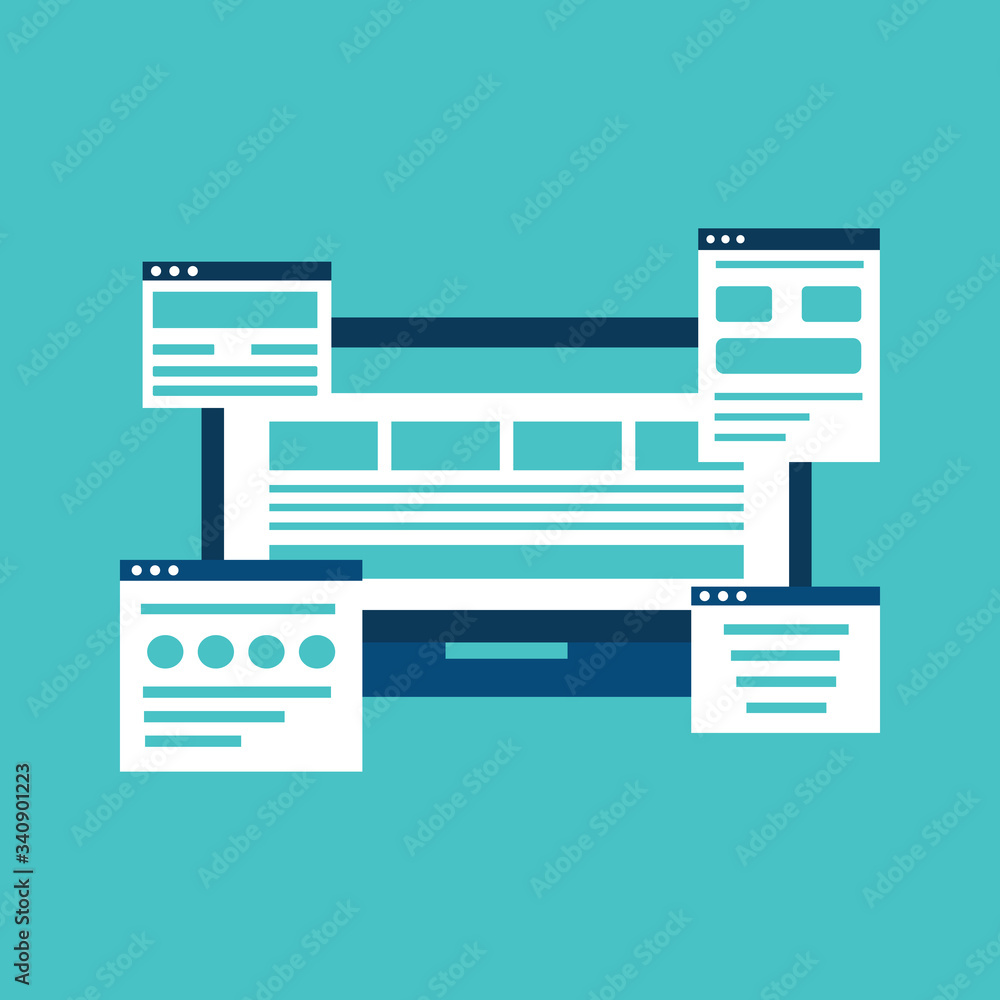 Poster design concepts icons for graphic and web design