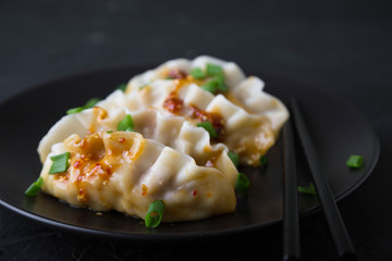 Seafood Dumplings with Sesame and Sauce