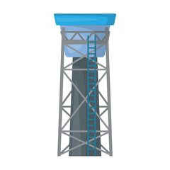 Water tower vector icon.Cartoon vector icon isolated on white background water tower.