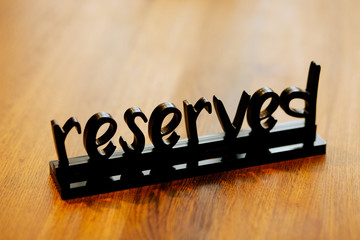reserved table at a restaurant