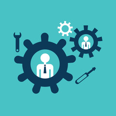 Flat repair icon. Mechanic service concept. Web site creating