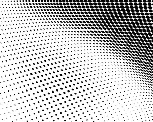 Wave halftone texture. Abstract monochrome chaotic background. Template for printing on wrapping paper, fabric, posters, business cards. Black and white background for websites