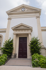 Obraz premium View of Our Lady of the city of Vincennes (Notre-Dame de la ville de Vincennes). Our Lady of the city of Vincennes built in 1832. Vincennes (6.7 km from Paris), Val-de-Marne department, France.