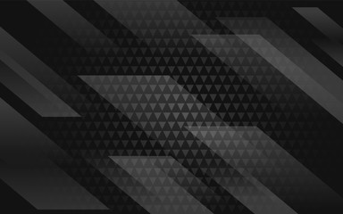 Black brush metal abstract geometric background with transparency abstract layer. modern geometric technology.