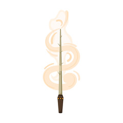 Magic wand vector icon.Cartoon vector icon isolated on white background magic wand.