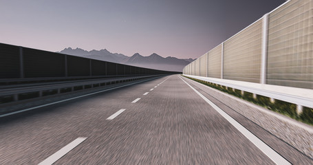 Highway in the morning