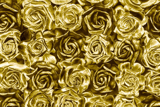 Golden roses background