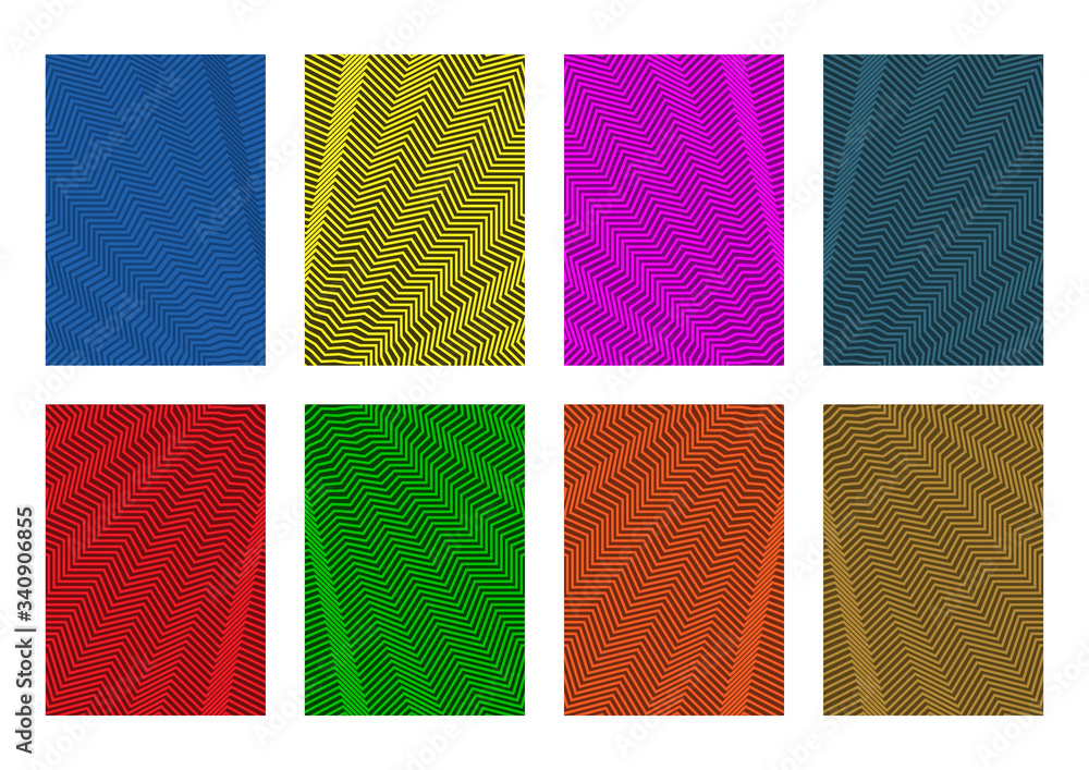 Aufkleber set of abstract background vector design templates