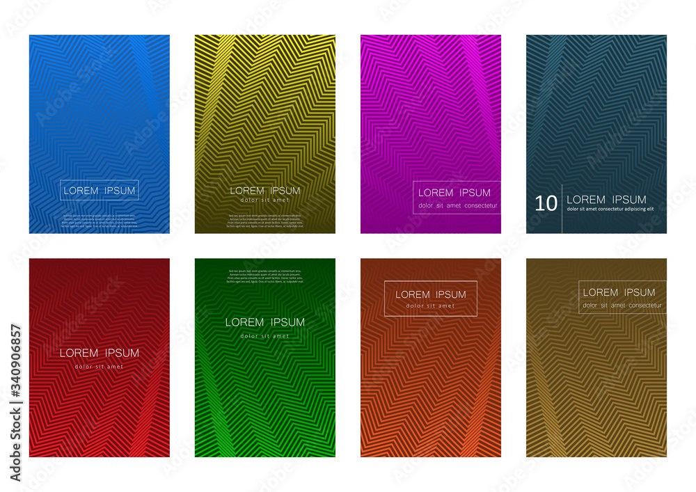 Aufkleber set of abstract background vector design templates