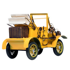vintage yellow car
