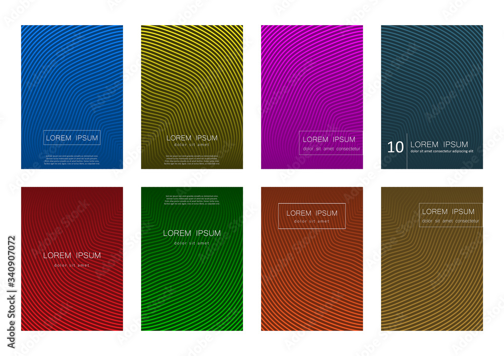 Aufkleber set of abstract background vector design templates