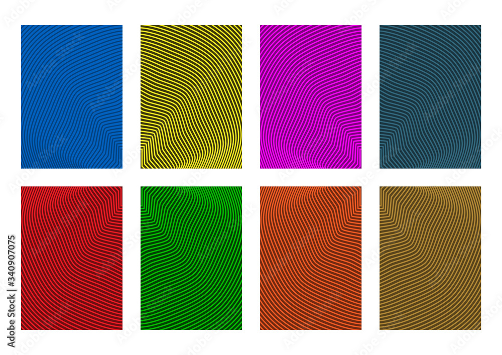 Aufkleber set of abstract background vector design templates