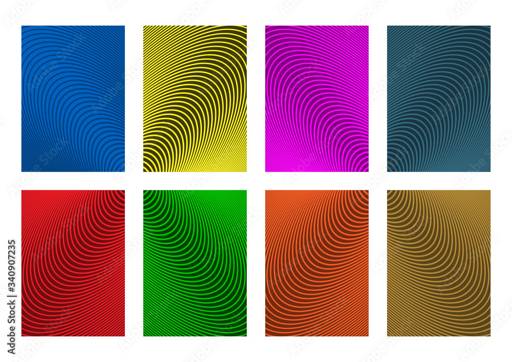 Aufkleber Set of abstract background vector design templates