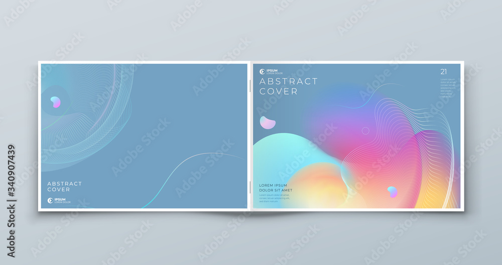 Canvas Prints horizontal liquid abstract cover background design. landscape fluid dynamic element for modern broch