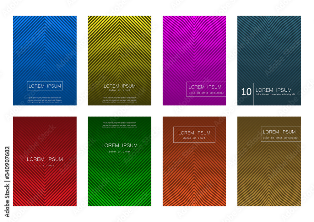 Aufkleber set of abstract background vector design templates