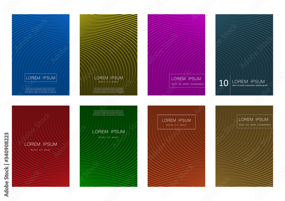 Aufkleber set of abstract background vector design templates