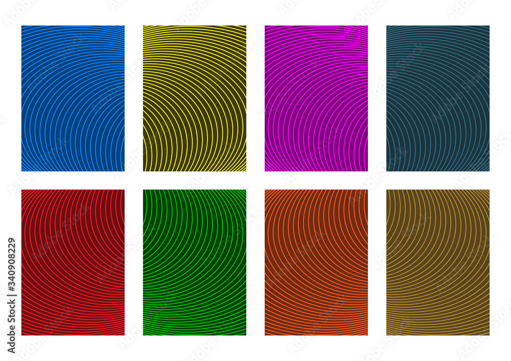 Aufkleber set of abstract background vector design templates