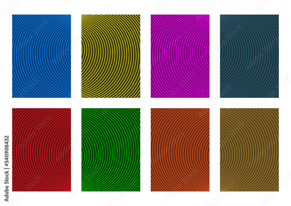 Aufkleber set of abstract background vector design templates