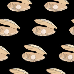 Pattern with shell black