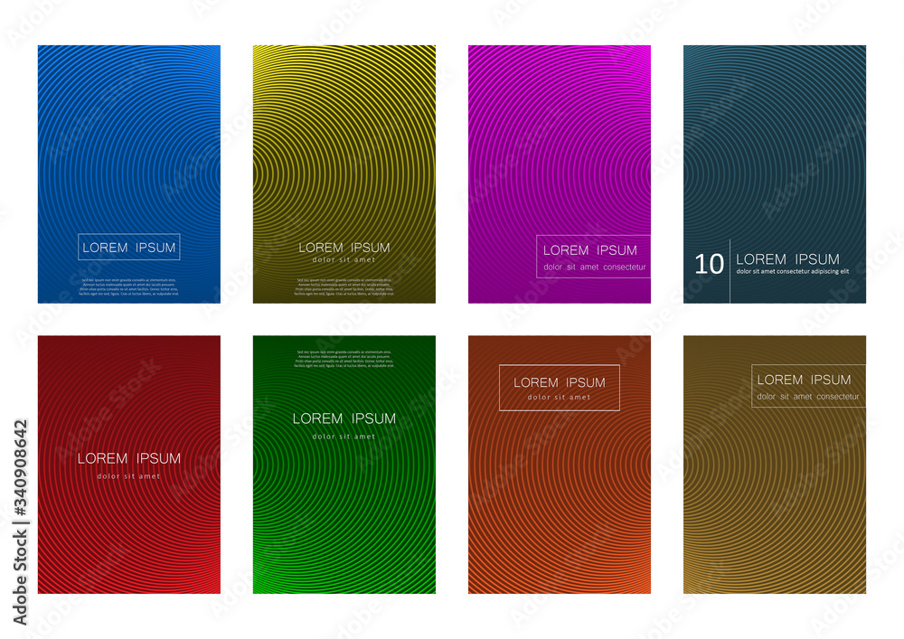 Aufkleber set of abstract background vector design templates