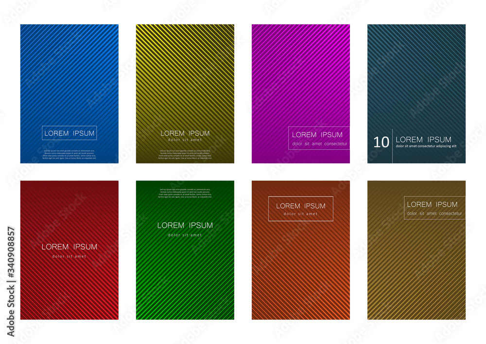 Aufkleber set of abstract background vector design templates