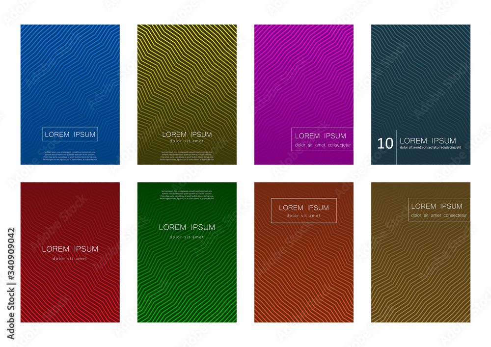 Aufkleber set of abstract background vector design templates