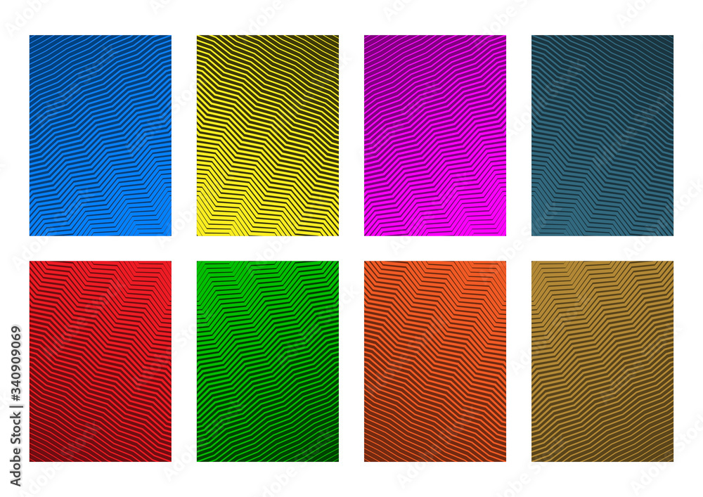 Aufkleber set of abstract background vector design templates