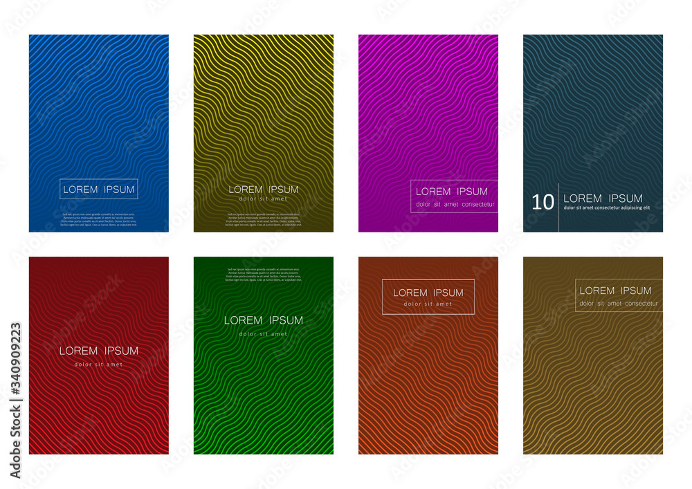 Aufkleber set of abstract background vector design templates