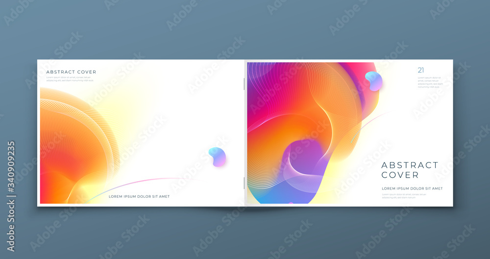 Canvas Prints horizontal liquid abstract cover background design. landscape fluid dynamic element for modern broch
